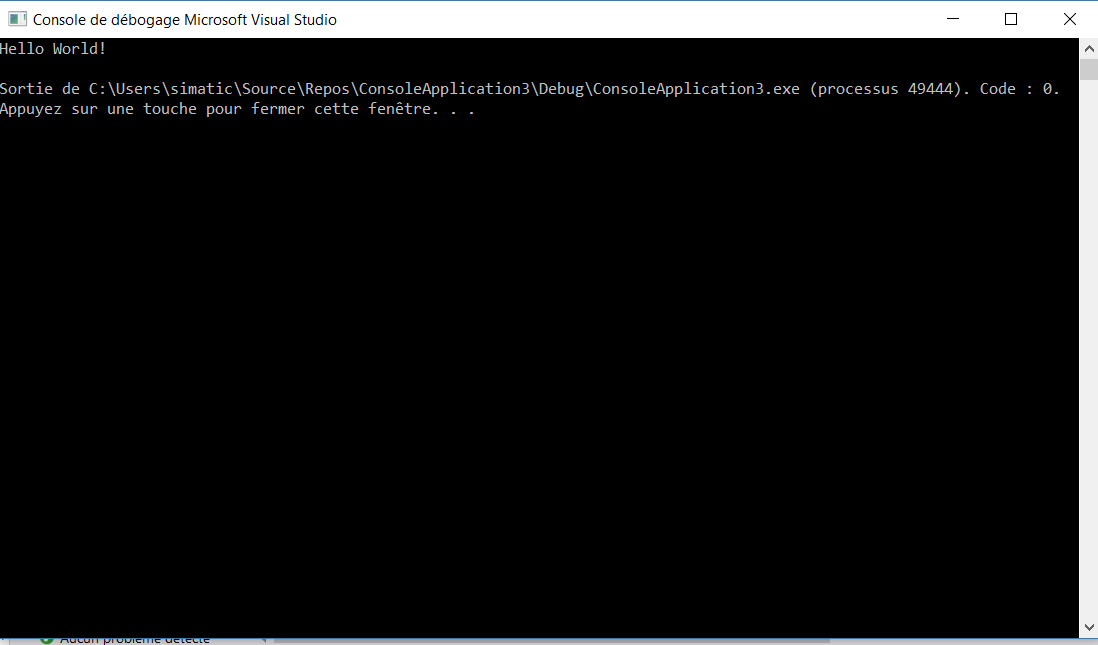 Console ‘Hello World!’
