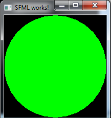 Fenêtre *SFML works!*