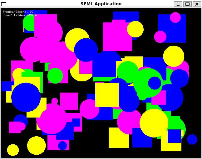 Fenêtre SFML Application à l’étape 4
