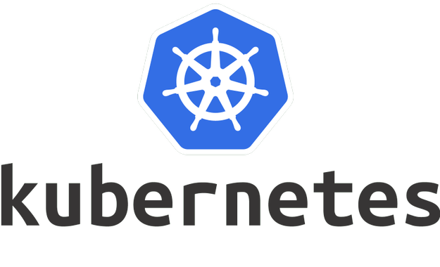 Kubernetes logo.