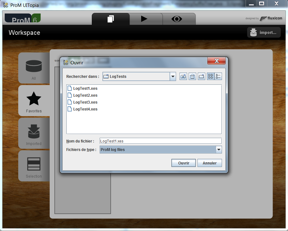import log file